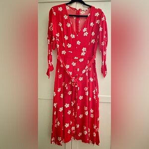 Farrow red floral dress NWOT size M